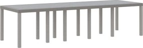 vidaXL Kerti Asztal Világosszürke 300 x 100 x 73 cm polirattan