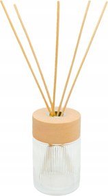 Átlátszó 150ml-es kulacs szett fa kupakkal és pálcikákkal