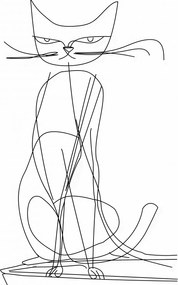 Poszter 21x29,7cm Vonalzó macska