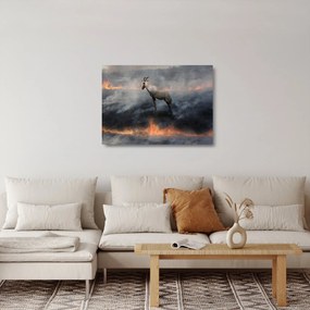 Zerge a tűzben képe (üvegen) (70x50 cm)