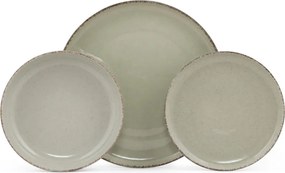 18 részes porcelán étkészlet zöld