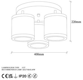 Bronzszínű mennyezeti lámpa Way – Opviq lights