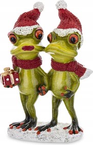 Karácsonyi figura béka ajándék Mikulás