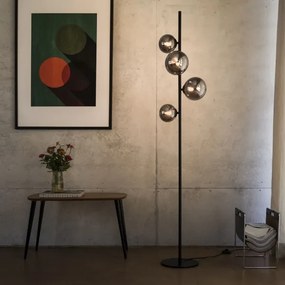 Ideal Lux - LED Állólámpa PERLAGE 4xG9/3W/230V fekete/füstös