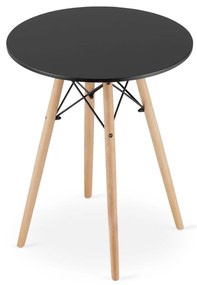 Skandináv stílusú kerek étkező asztal 60 cm Todi - fekete