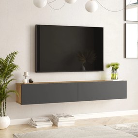 [en.casa] TV-állvány Lapinlahti 29,5 x 180 x 31,5 cm rusztikus tölgy/antracit