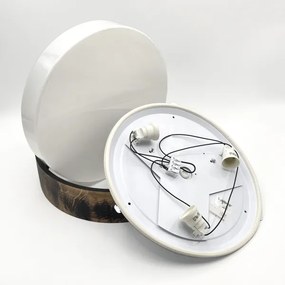 Fürdőszobai mennyezeti lámpa OAK SMOKY 3xE27/15W/230V IP54 37,5 cm tölgy/barna