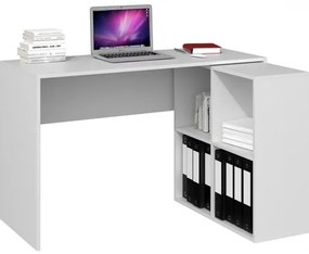 MALAX 2x2 Számítógép asztal polccal, fehér