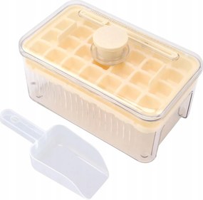 Jégkockatartó Szilikon Kocka Forma Jégkockatartó Gombos Fedéllel