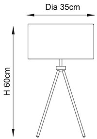 Endon 66986 - Asztali lámpa TRI 1xE27/40W/230V sárgaréz/bézs