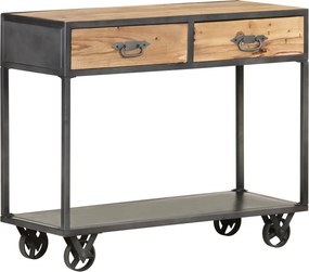 vidaXL tömör nyers újrahasznosított fa tálalóasztal 90 x 35 x 74 cm