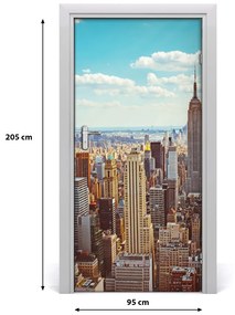 Poszter tapéta ajtóra New York-i járat madár 75x205 cm