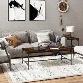 Füstös tölgy színű fatermék dohányzóasztal 80x50x35 cm
