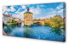 Canvas képek Németország régi város folyami hidak 100x50 cm