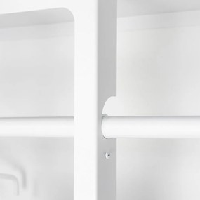 Fehér acél fali fogas polccal 100 cm Luno Small – Spinder Design