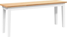 vidaXL fehér tömörfa gumiból pad 110 cm