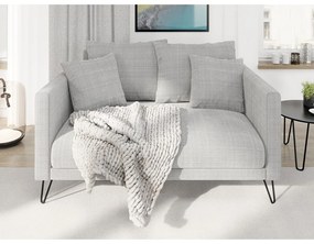 Világosszürke zsenília kanapé 140 cm Freya – Ropez