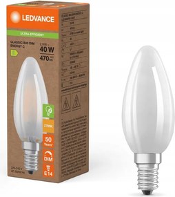 Led izzó Gyertya E14 B35 2.9W 470lm 2700K Meleg 300° Tompítható
