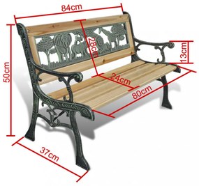 fa kerti pad gyermekeknek 84 cm