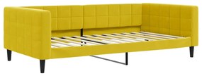 sárga kihúzható bársonyheverő 100 x 200 cm