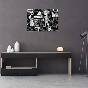 Üveg kép - Graffiti (70x50 cm)