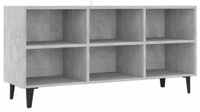 betonszürke TV-szekrény fémlábakkal 103,5 x 30 x 50 cm