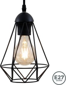 LED csillár zsinóron 1xE27/6,5W/230V 2500K fekete