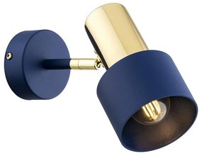 Argon 8110 - Fali spotlámpa DORIA 1xE27/15W/230V kék/sárgaréz