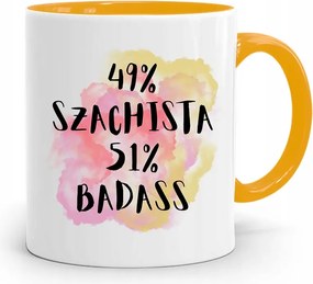 Sakkozóknak Sárga Bögre Születésnapi Ajándéknak, fényképes nyomattal