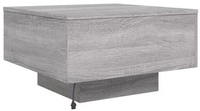 szürke sonoma színű dohányzóasztal LED-lámpákkal 55x55x31 cm
