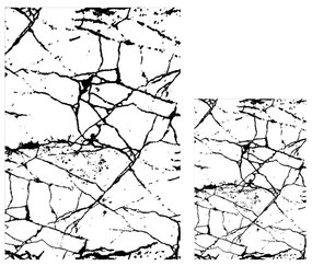 Fehér-fekete fürdőszobai kilépő szett 2 db-os 60x100 cm Cracks – Mila Home