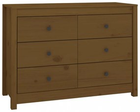 mézbarna tömör fenyőfa kisszekrény 100 x 40 x 72 cm