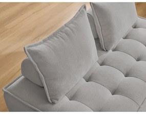 Világosszürke zsenília kanapé 175 cm Elisa – Bobochic Paris