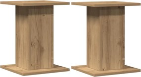 vidaXL 2 db kézműves tölgy színű fa hangszóróállvány 30 x 30 x 40 cm