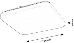 Rabalux 71109 - VENDEL LED mennyezeti lámpa 24W, 3000K, 37x37 cm