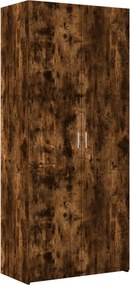 vidaXL füstös tölgy színű szerelt fa magasszekrény 80 x 42,5 x 185 cm