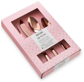 QUEENS evőeszköz szett rozéarany