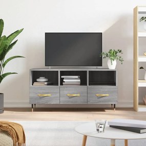 Szürke sonoma színű műfa TV-szekrény 102 x 36 x 50 cm