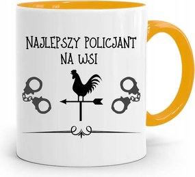 Sárga Bögre A Legjobb Rendőrnőnek, fényképes nyomattal