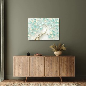 Kép - Arany virágzó fa (üvegen) (70x50 cm)