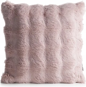 Dekoratív párnahuzat Lily 45x45 Eurofirany púderszínű szőrme és bolyhos 3D