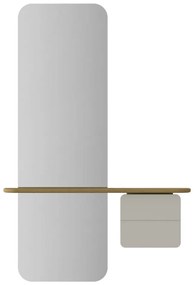 Fehér-natúr színű előszoba bútor tölgyfa dekorral One More Look – UMAGE