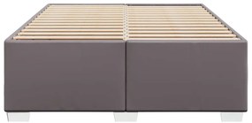 szürke műbőr ágykeret 160x200 cm