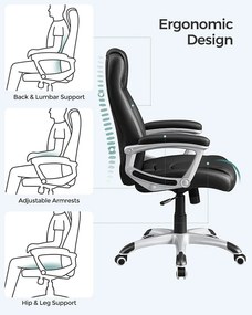 Ergonomikus irodai szék, állítható magasságú forgószék