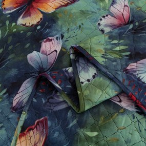 Ágytakaró színes pillangó mintával, színes Méret: 170 x 210 cm