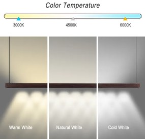 Immax NEO 07301L-LED Dimmelhető kábeles függeszték MADEIRA 33W/230V Wi-Fi Tuya 152 cm dió