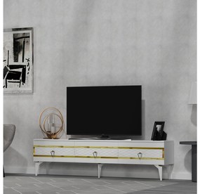 TV asztal/szekrény Vadiki 2 (fehér + arany) . 1095403
