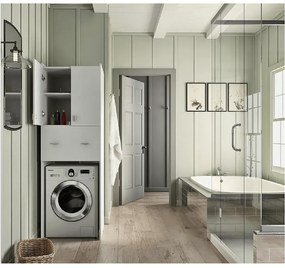 NATALI TYP 9 mély szekrény a mosógép fölé, fehér