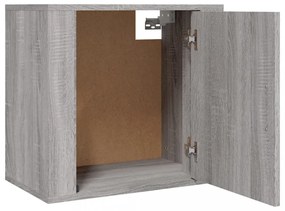 2 db szürke sonoma falra szerelhető éjjeliszekrény 50x30x47 cm