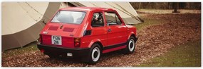 Fotótapéták 200x66 Piros kisgyermek Fiat 126p